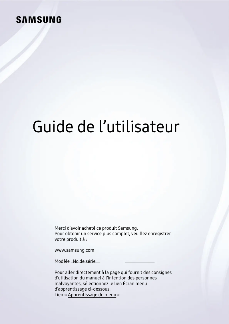 Page 1 of the manual User Manual Samsung UN43DU8000F
