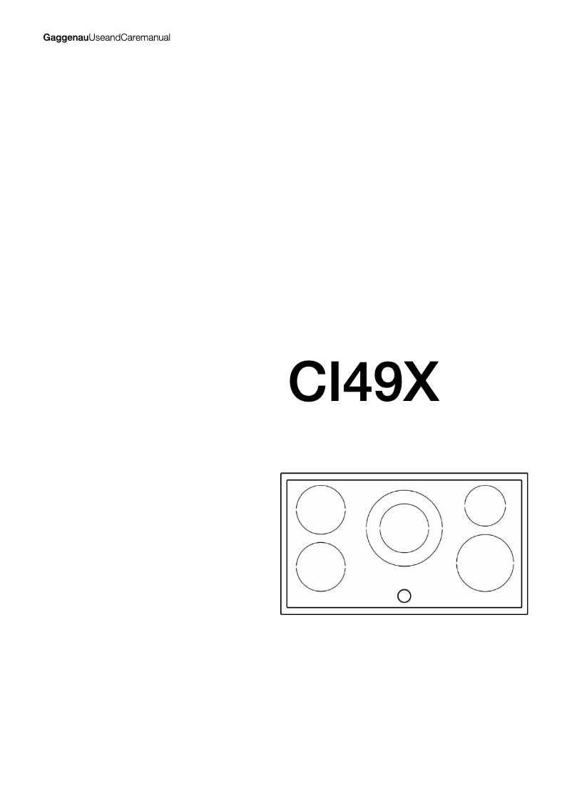 Image de la première page du manuel de l'appareil CI 491-110