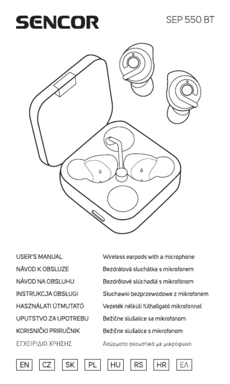 Image de la première page du manuel de l'appareil SEP 550BT