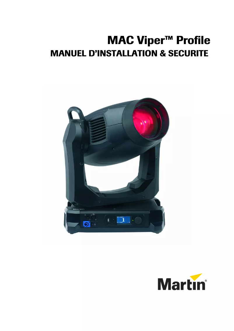 Page 1 of the manual Installation Guide Martin MAC Viper Profile