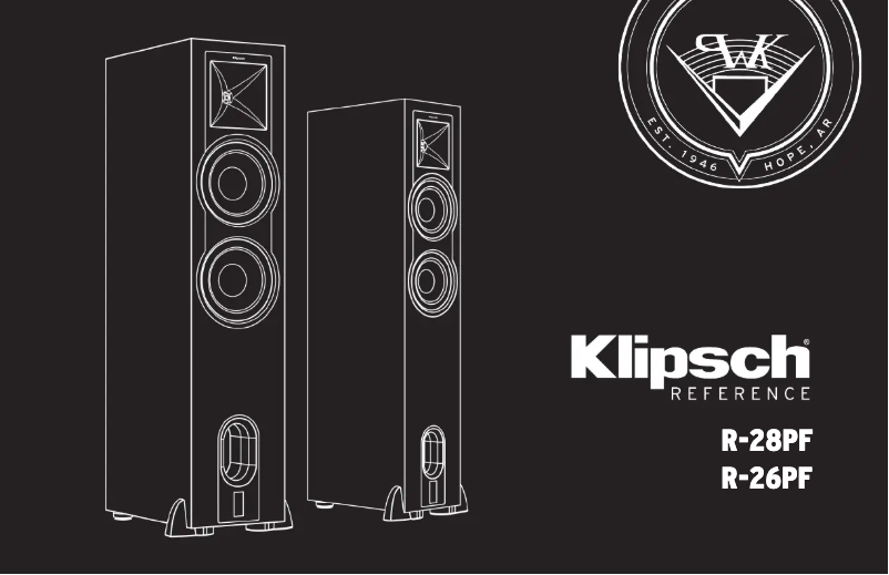 Page 1 of the manual User Manual Klipsch Reference R-28PF