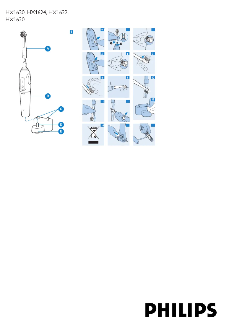Page 1 de la notice Manuel utilisateur Philips Sonicare Sensiflex HX1622