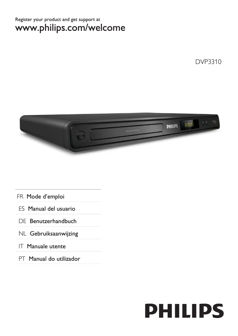First page image of the manual for DVP3310