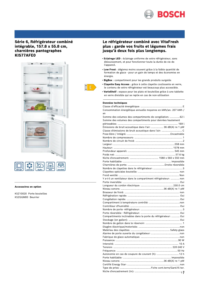 First page image of the manual for KIS77AFE0