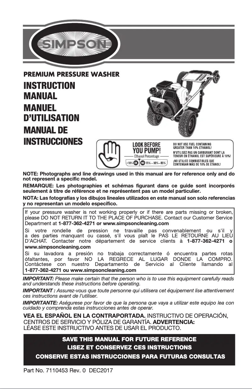 First page image of the manual for Megashot MSH3224-S