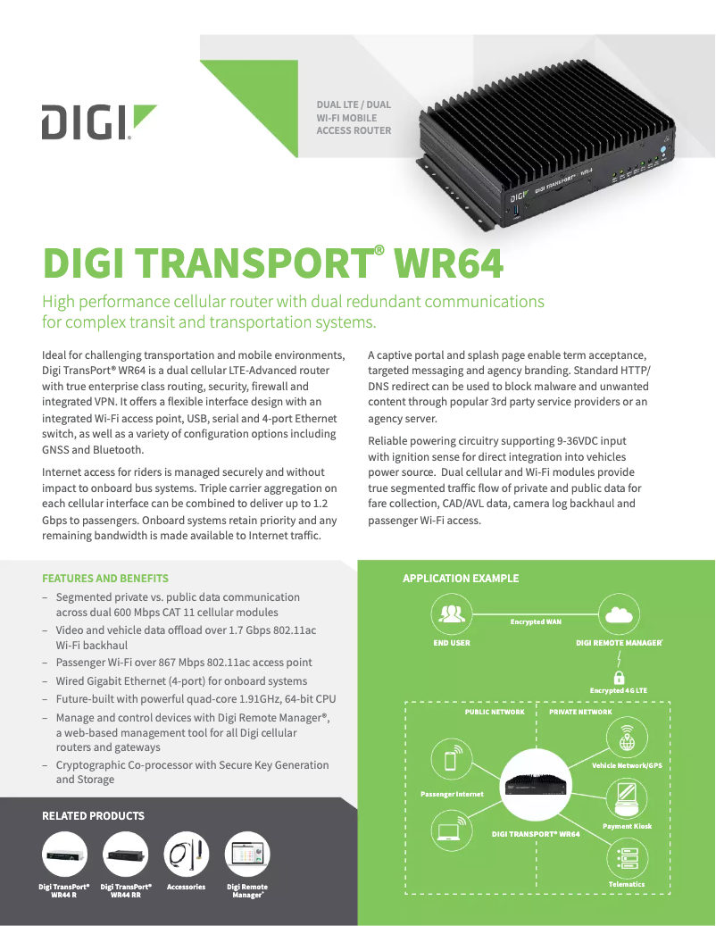 Page 1 of the manual User Manual Digi WR64-A121