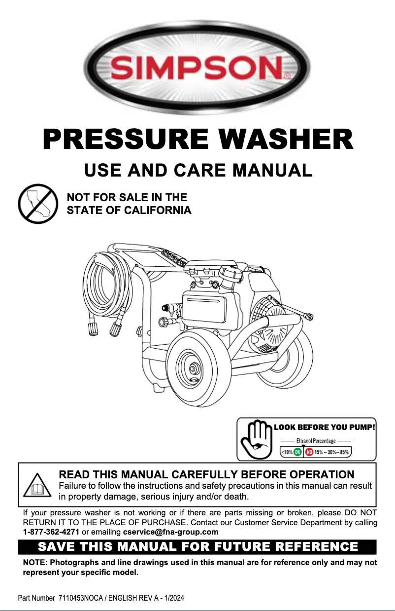 Page 1 of the manual User Manual Simpson Megashot MS61367