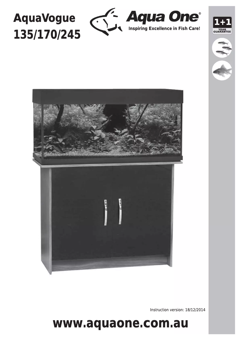 Page 1 of the manual User Manual Aqua One AquaVogue 245