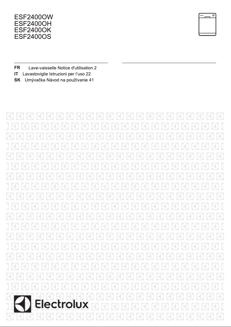 Page 1 of the manual User Manual Electrolux ESF2400OK