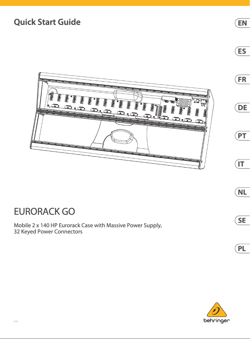 Page 1 of the manual Quick Start Guide Behringer Eurorack GO
