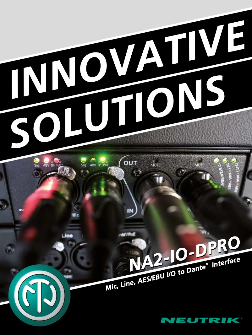 First page image of the manual for NA2-IO-DPRO