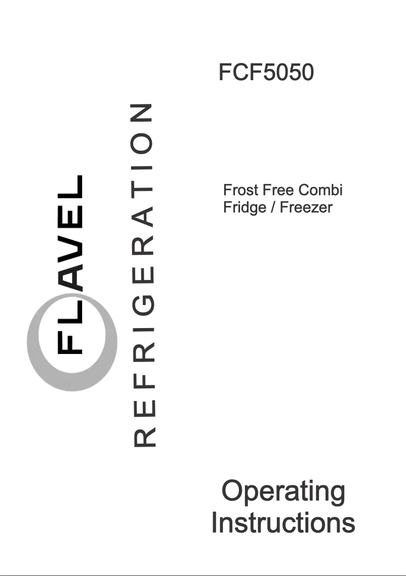 Page 1 of the manual User Manual Flavel FCF5050