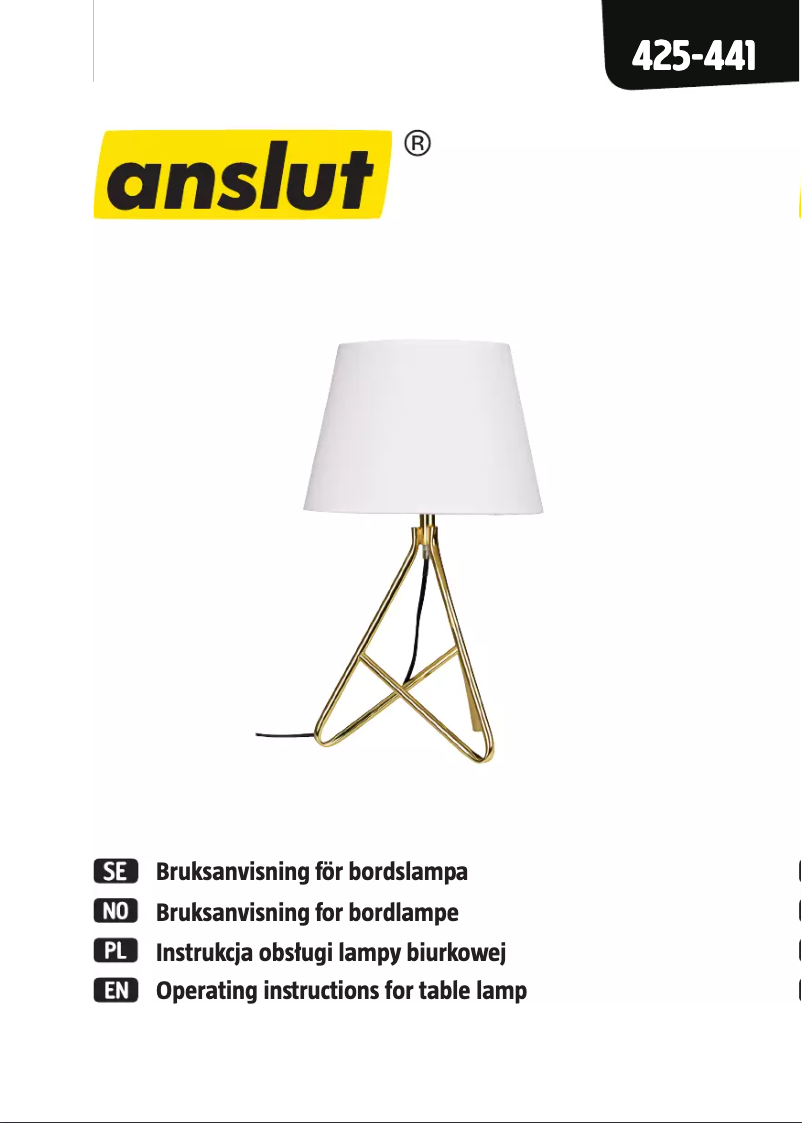 First page image of the manual for 425-441