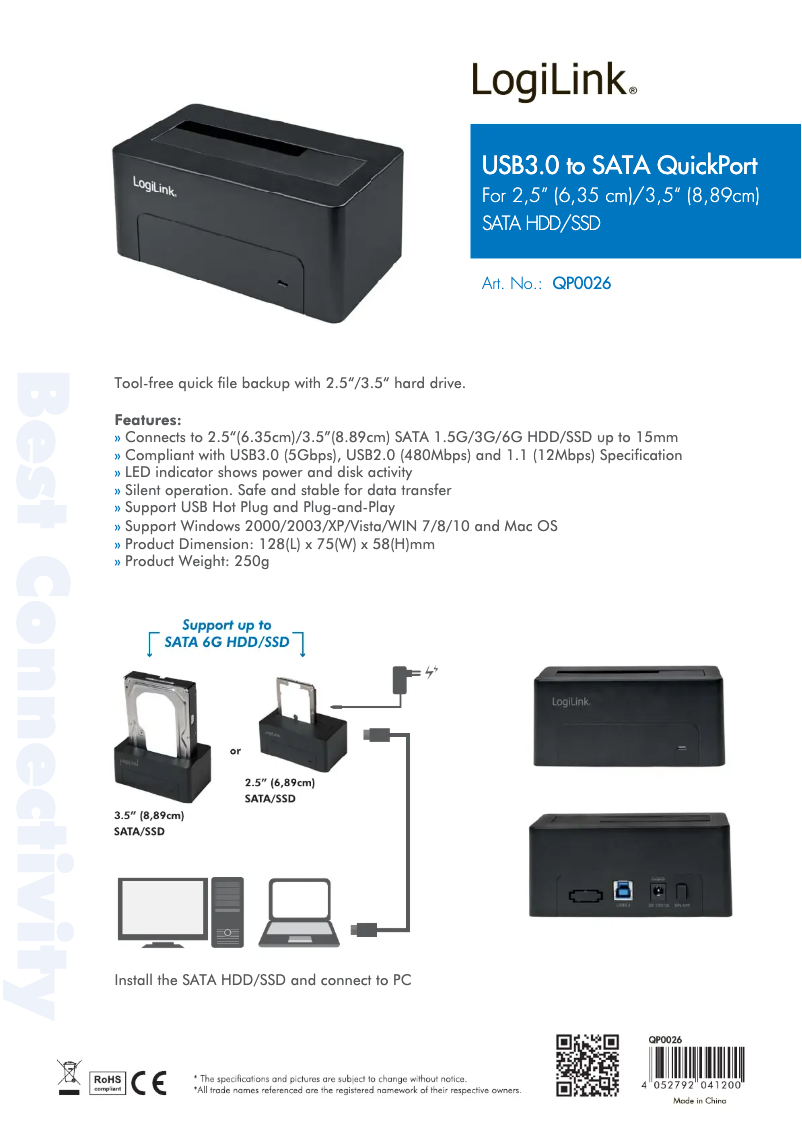 Image de la première page du manuel de l'appareil QP0026