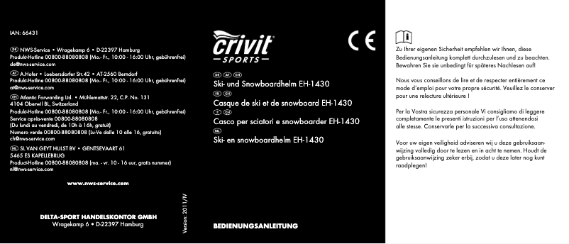 First page image of the manual for EH-1430