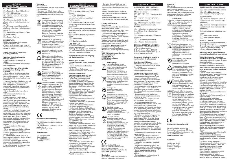 Page 1 of the manual User Manual Genie 825 T