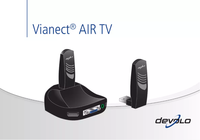 Page 1 of the manual User Manual Devolo Vianect AIR TV