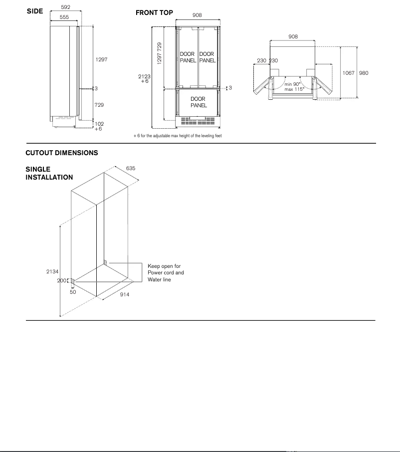 Page 1 of the manual Instructions / Assembly Bertazzoni RFD90S5FPNS
