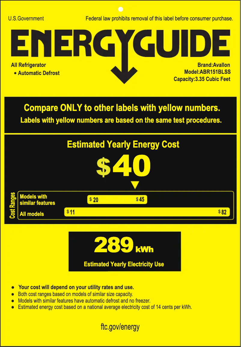 First page image of the manual for ABR151BLSS