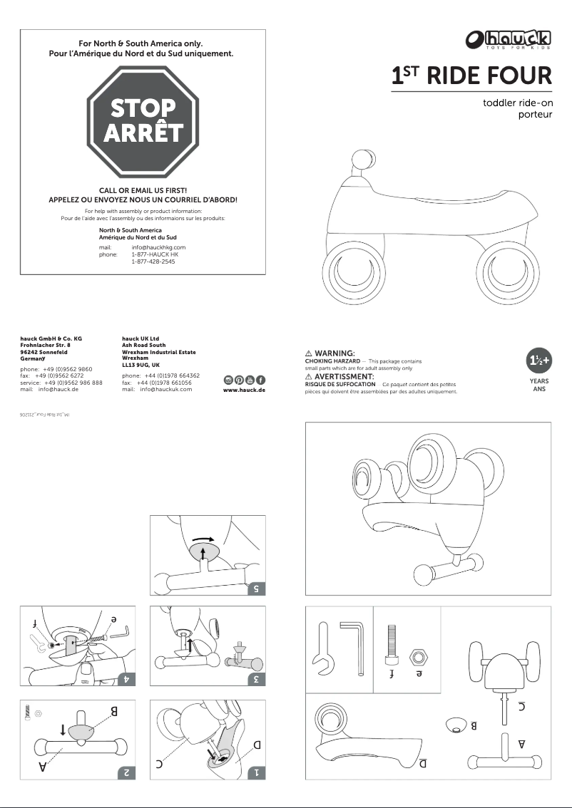 First page image of the manual for 1st Ride Four