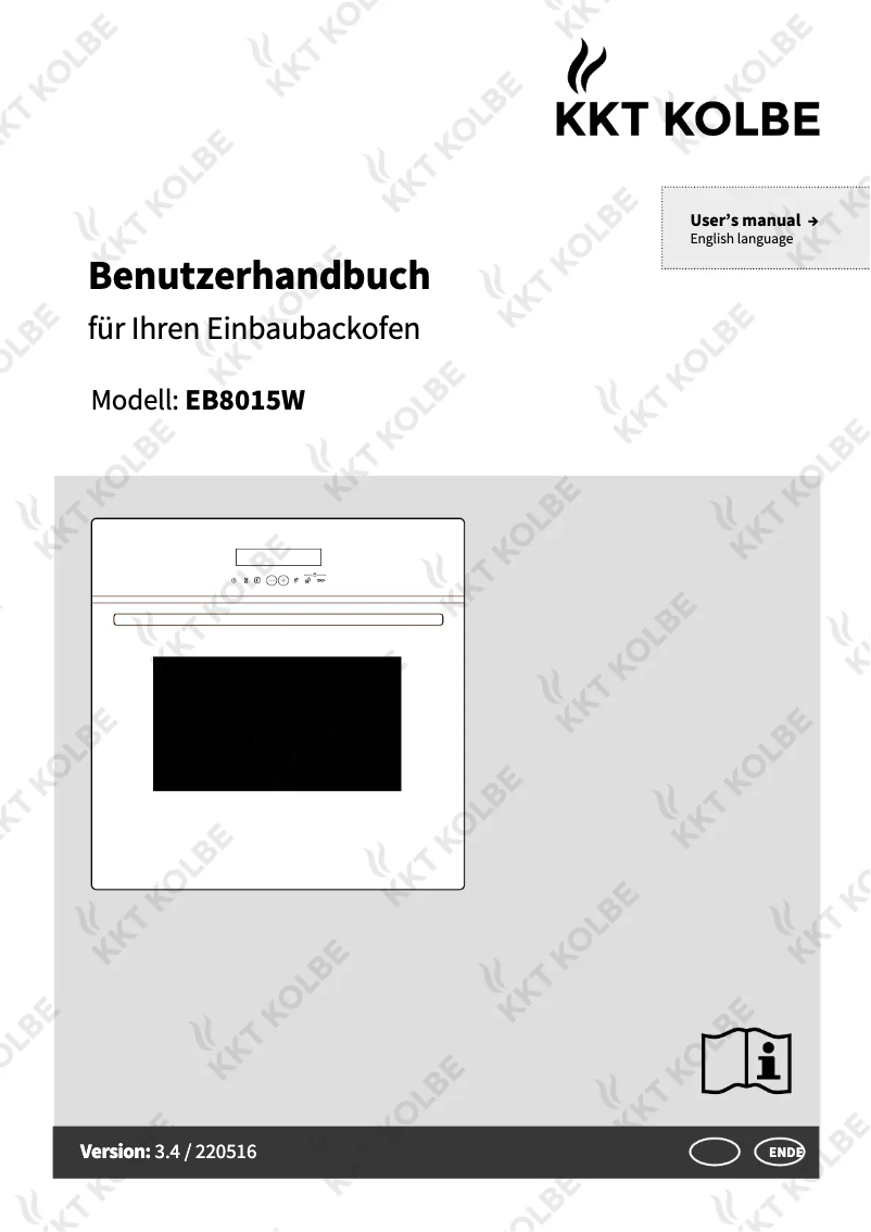 Page 1 of the manual User Manual KKT Kolbe EB8015W