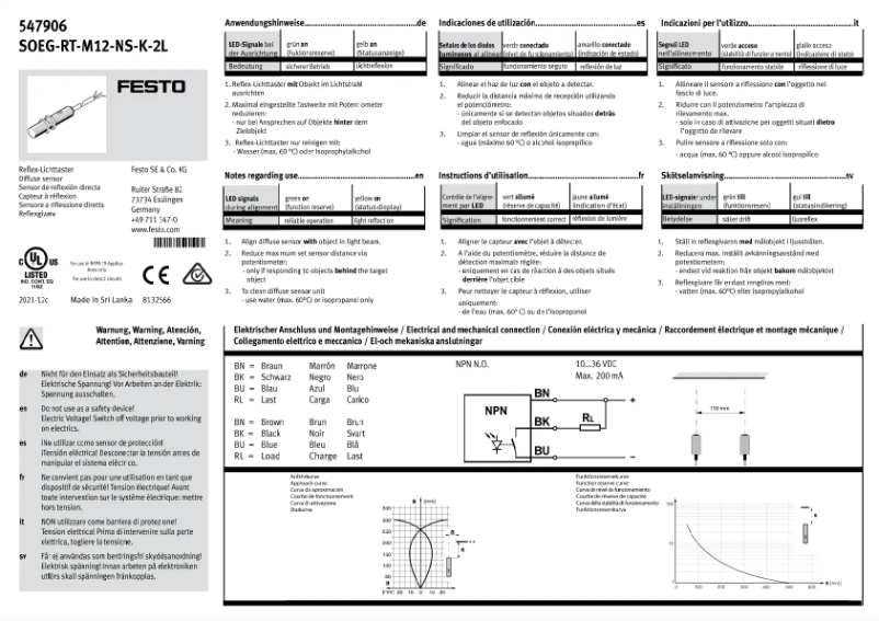 Page 1 of the manual User Manual Festo SOEG-RT-M12-NS-K-2L