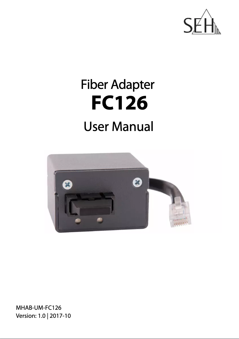 First page image of the manual for FC126