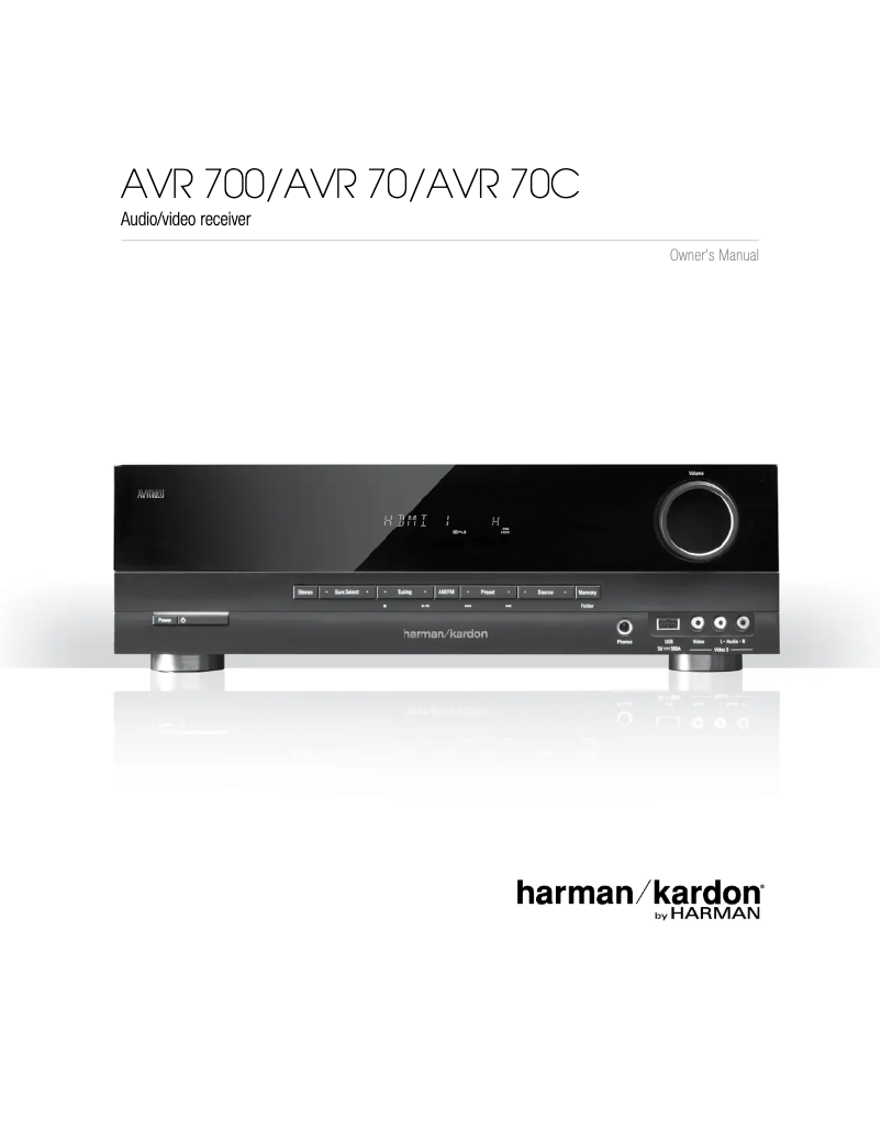 First page image of the manual for AVR 700