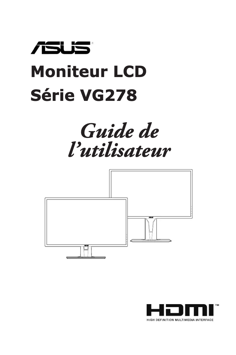 First page image of the manual for VG278QR