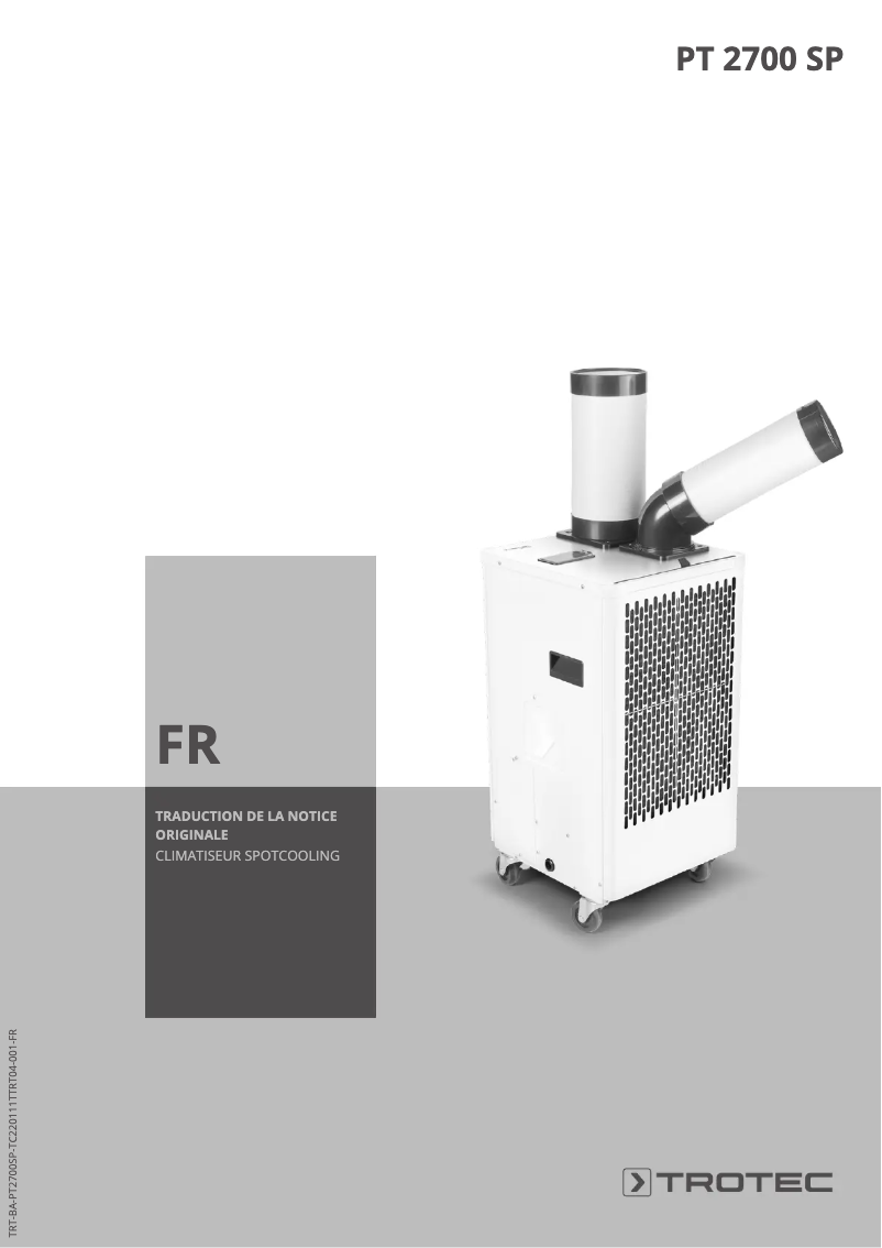 Page 1 of the manual User Manual Trotec PT 2700 SP