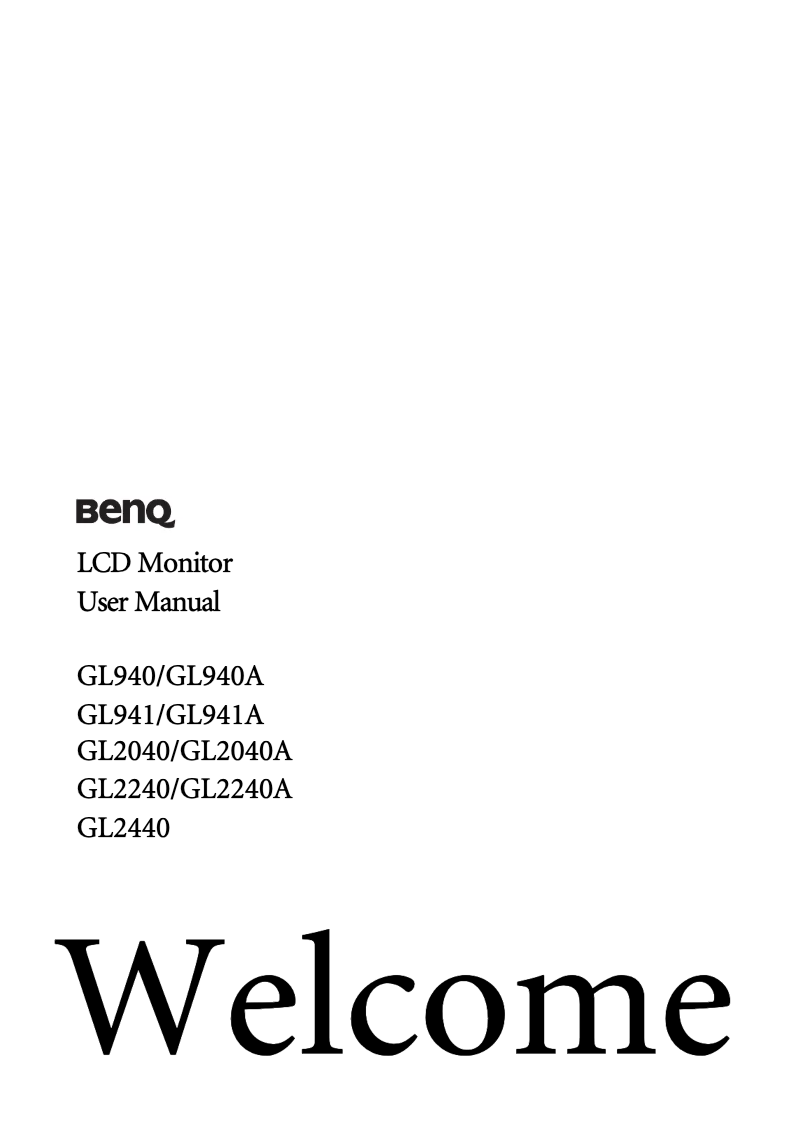 Image de la première page du manuel de l'appareil GL2240