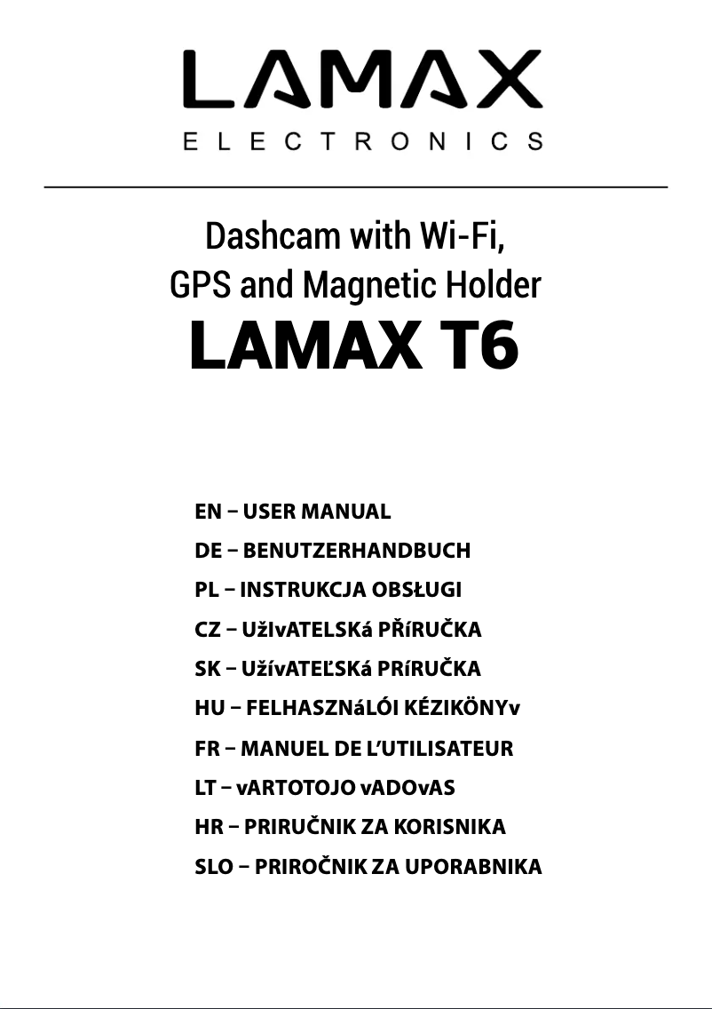 First page image of the manual for T6