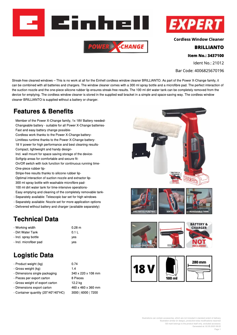 First page image of the manual for BRILLIANTO