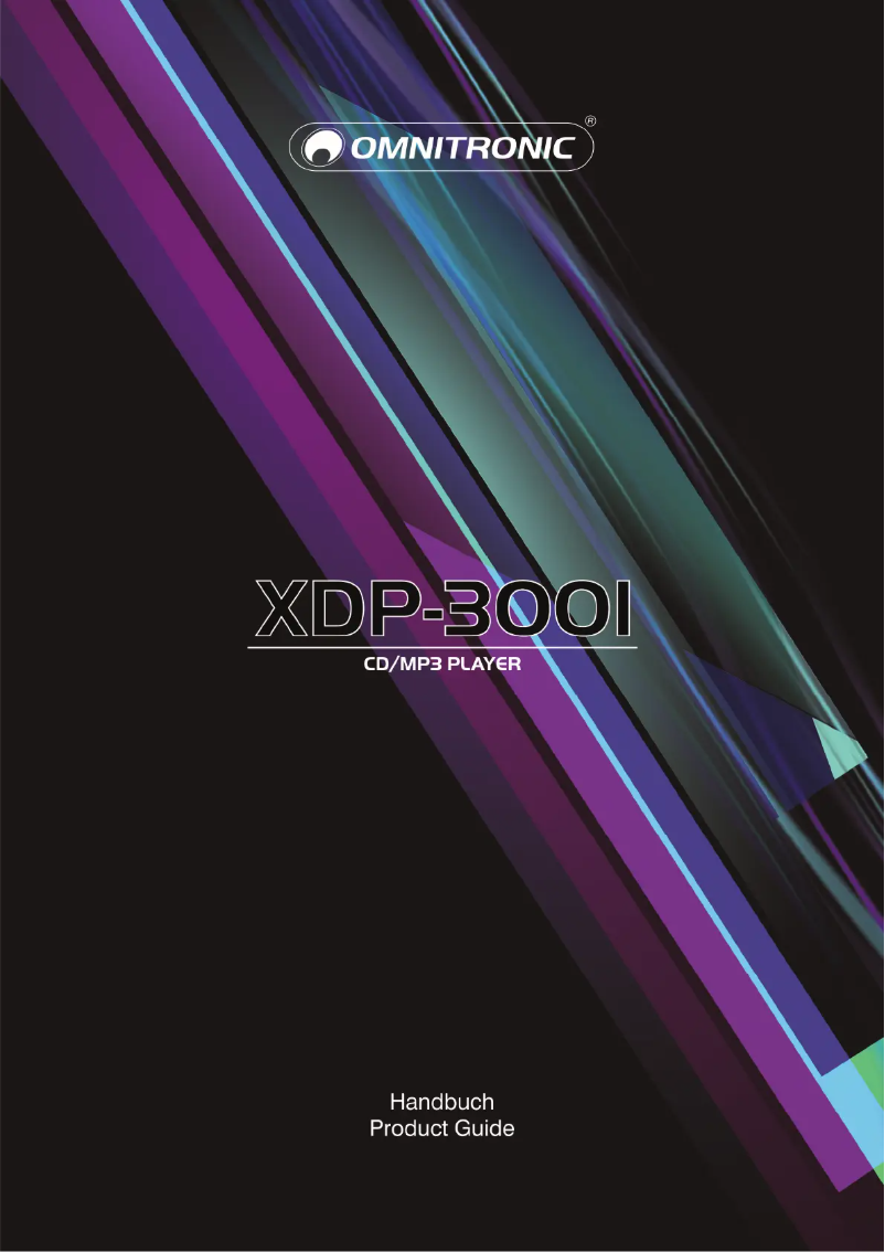 First page image of the manual for XDP-3001