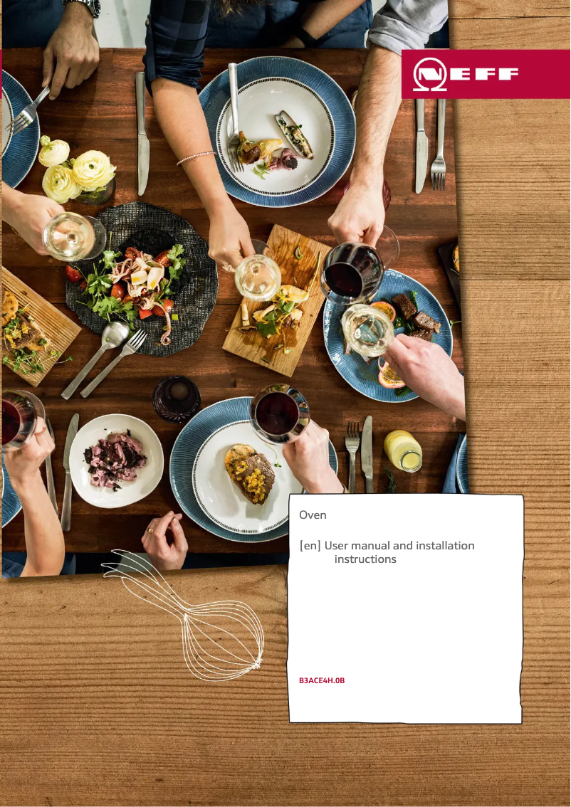 Page 1 of the manual Installation Guide Neff B3ACE4HN0B