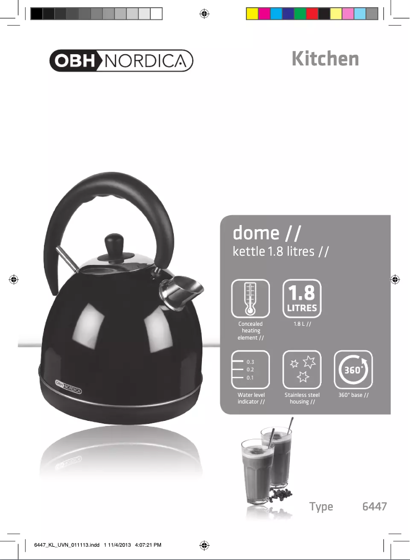 Page 1 of the manual User Manual OBH Nordica Dome 6447