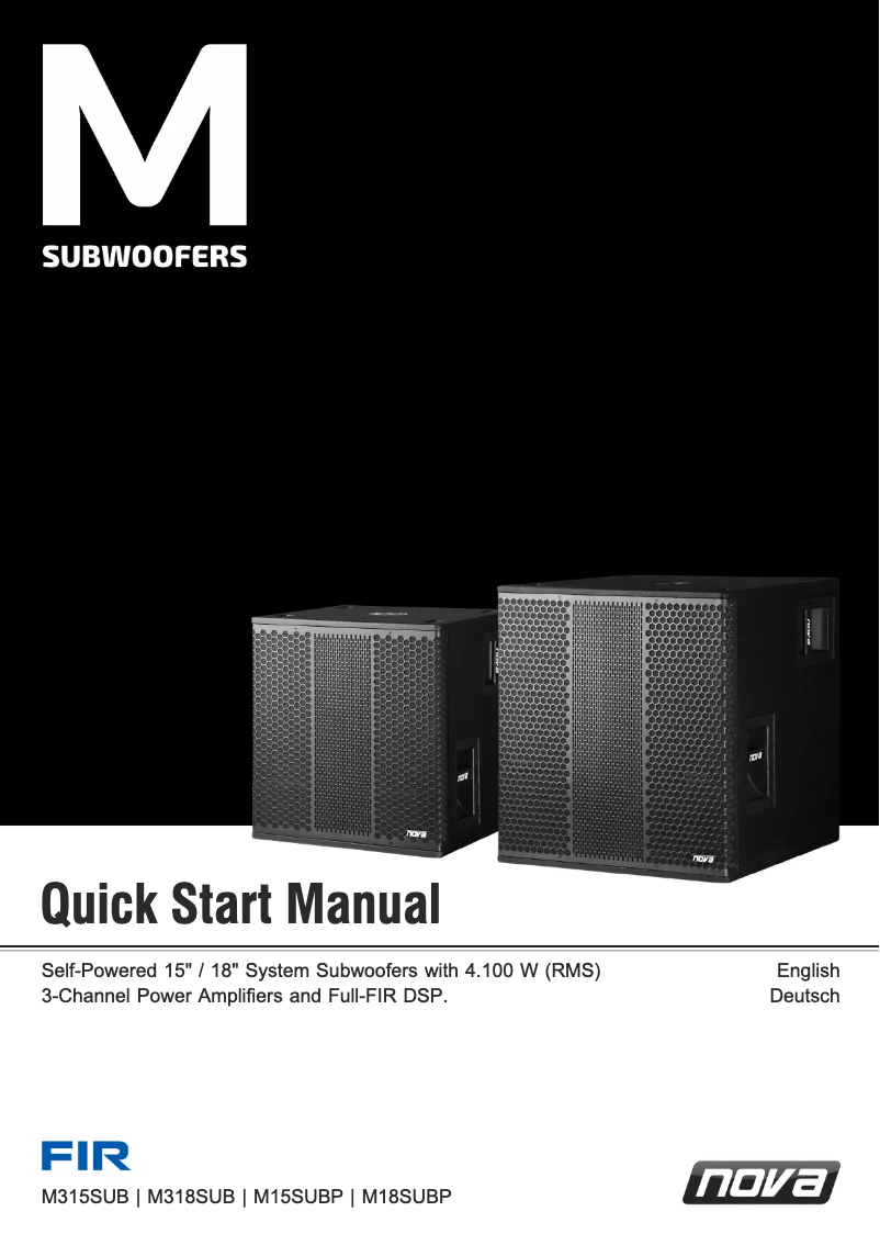 First page image of the manual for M318SUB