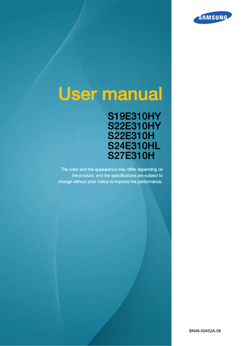 Page 1 of the manual User Manual Samsung LS22E310HS