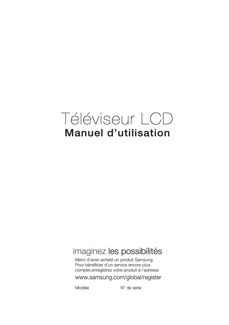 Page 1 of the manual User Manual Samsung LA32C480H1