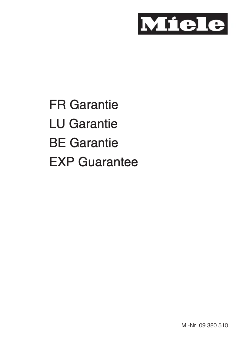 Page 1 of the manual User Manual Miele KM 6387 PowerFlex