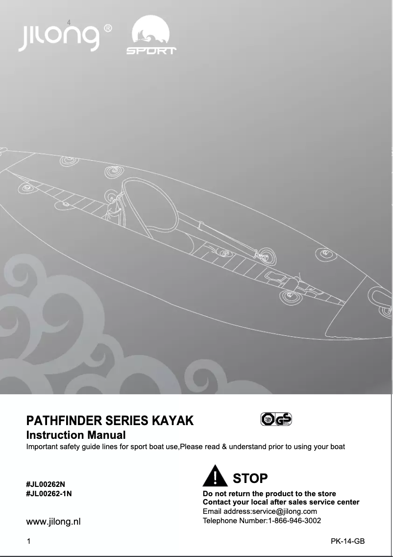 Page 1 of the manual User Manual JILONG Pathfinder Series