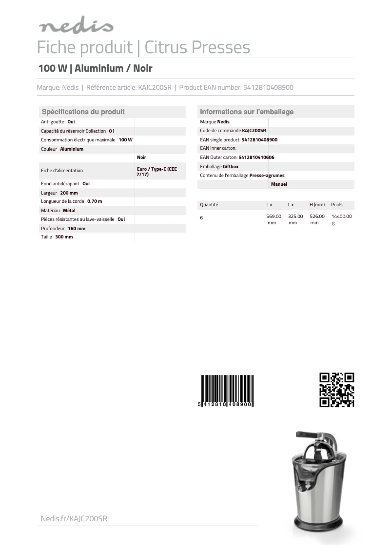 First page image of the manual for KAJC200SR