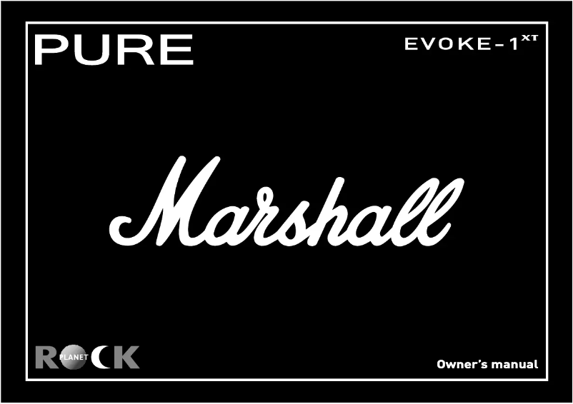 Page 1 of the manual User Manual Pure Evoke 1XT