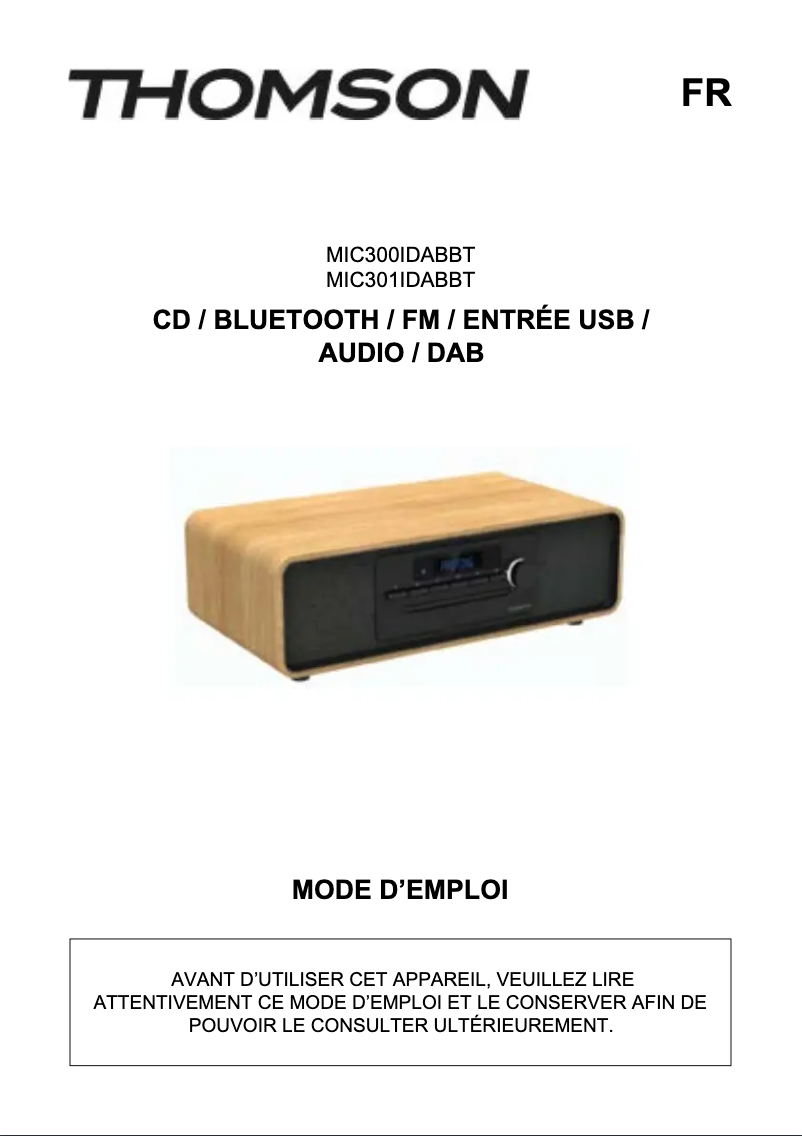 First page image of the manual for TH388688