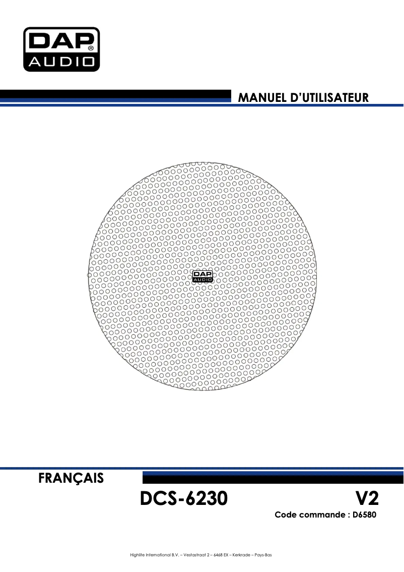 Image de la première page du manuel de l'appareil DCS-6230