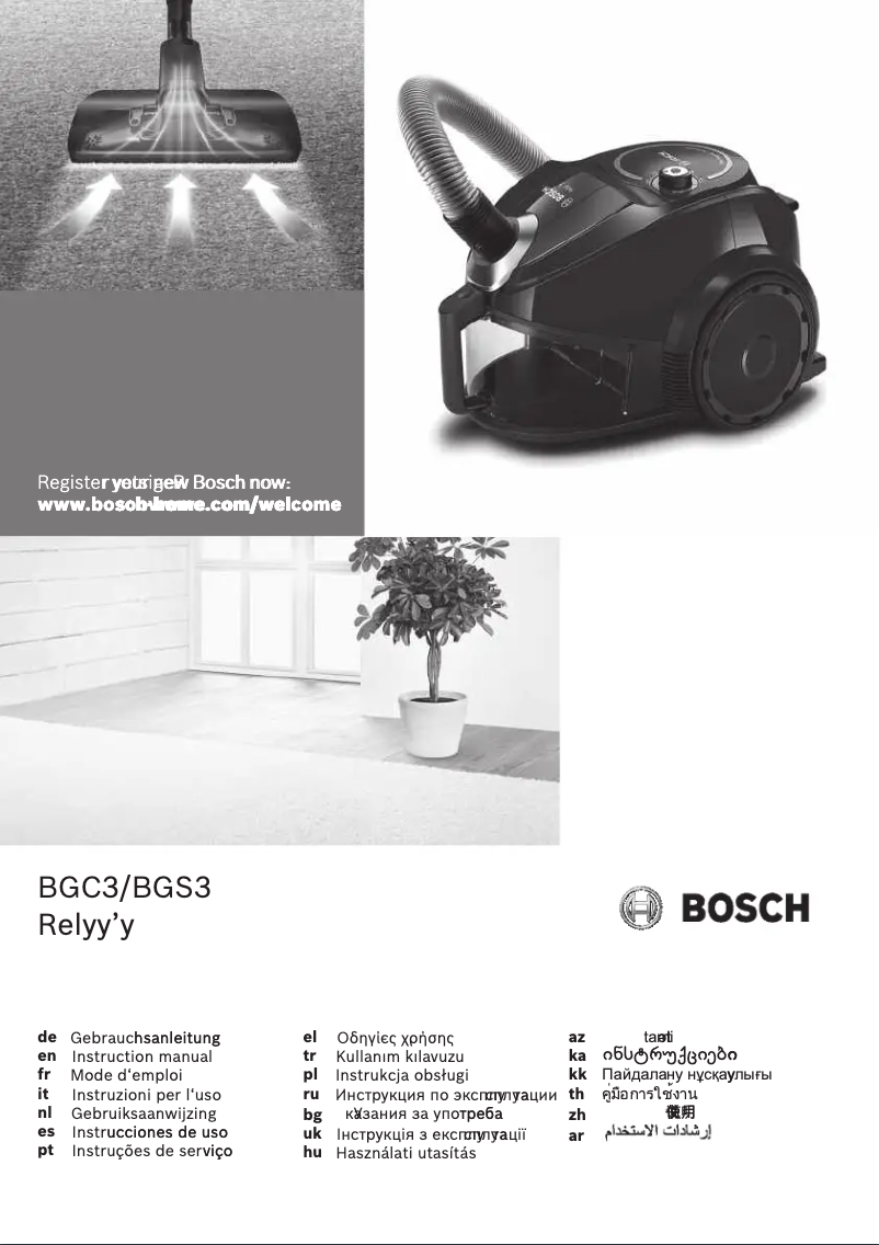 Page 1 of the manual User Manual Bosch BGC3U210
