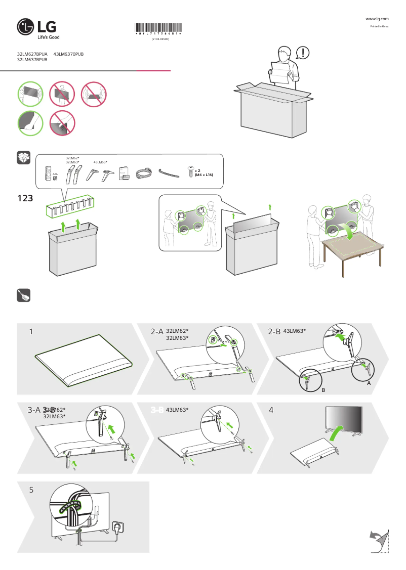 Page 1 of the manual User Manual LG 32LM627