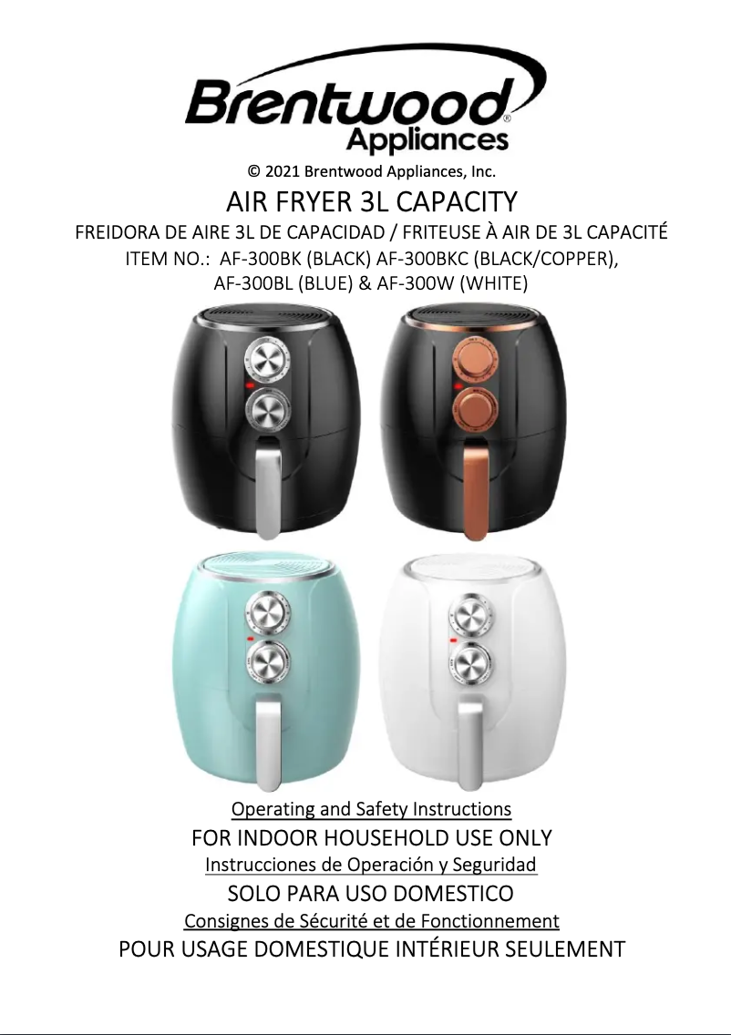 Page 1 of the manual User Manual Brentwood AF-300W