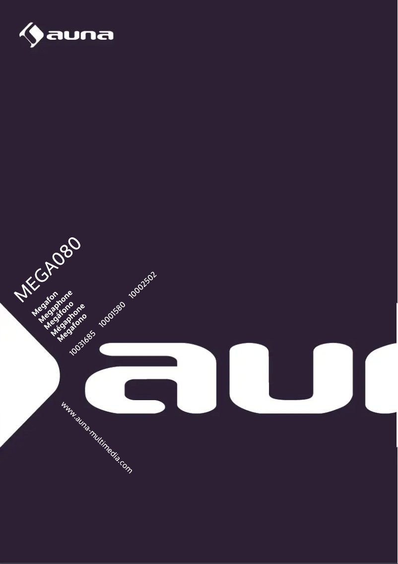 Page 1 of the manual User Manual Auna MEGA080