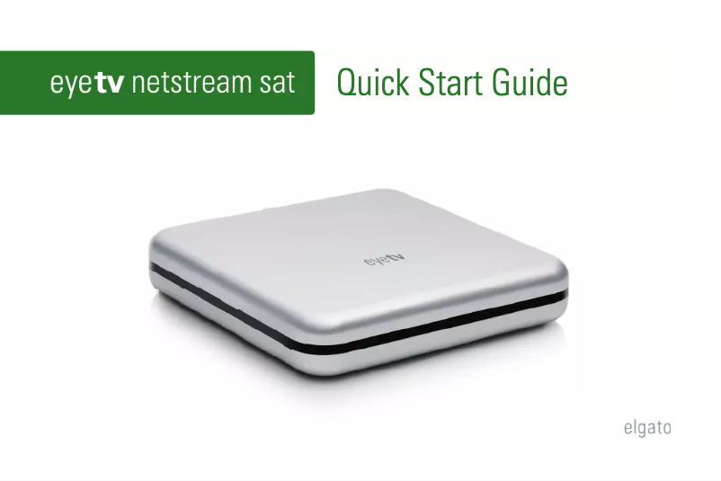 Page 1 of the manual User Manual Elgato EyeTV Netstream Sat